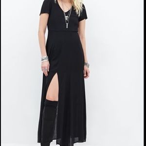 Front slit maxi dress
