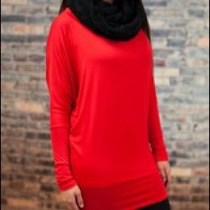Red Dolman Tunic