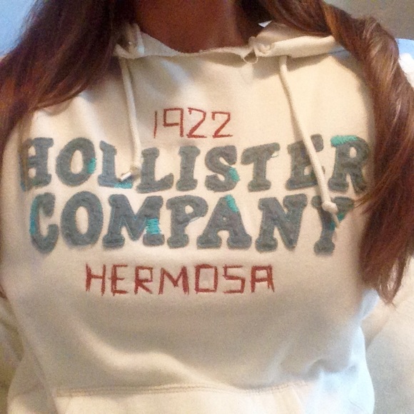 🎁 GIFTED 🎁 White Hollister Hoodie - Picture 4 of 4