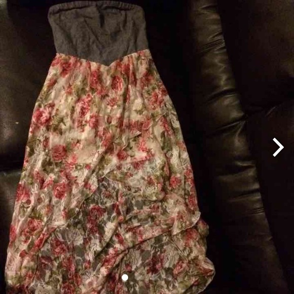 Hi-Low floral see through dress