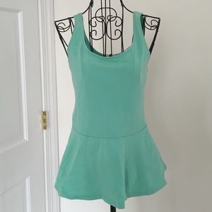 Mint green peplum tank