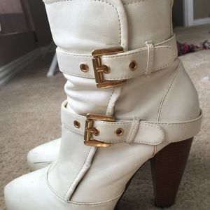 White short boots