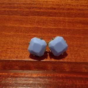 Light blue stud earrings