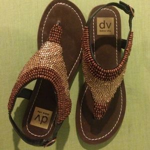 NWOT never worn embellished sandals