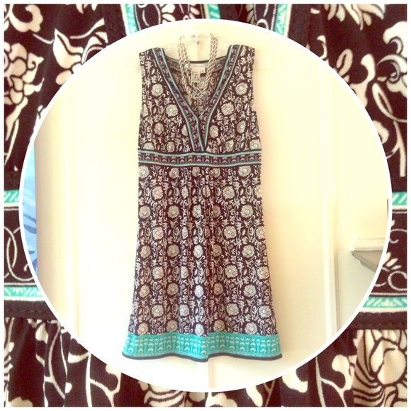 Studio M B&W dress w/teal