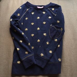 Little girls Navy Lilly Pulitzer pull over.