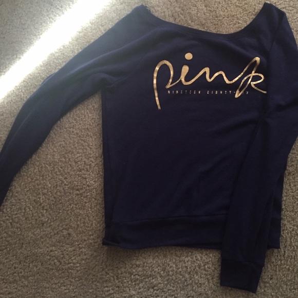 PINK Victoria's Secret Tops - Victoria's Secret Pink Crew Neck Sweater