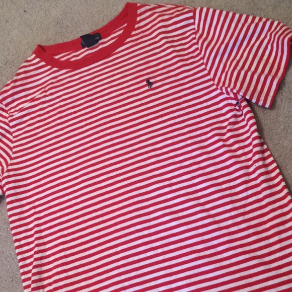 Boys Red and White Striped Polo Shirt