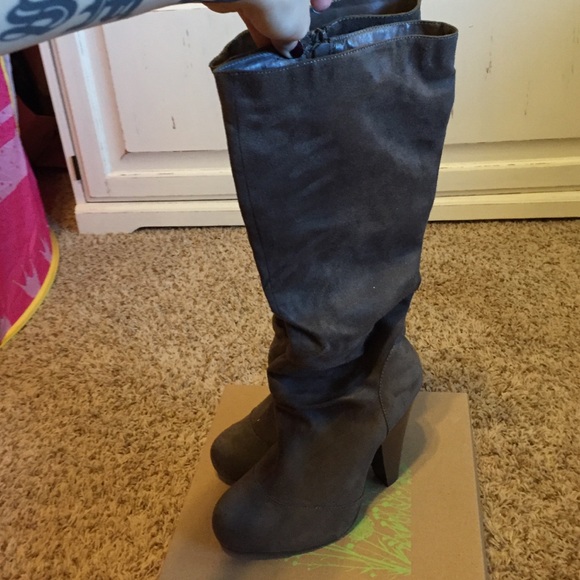 Taupe Suede Boots