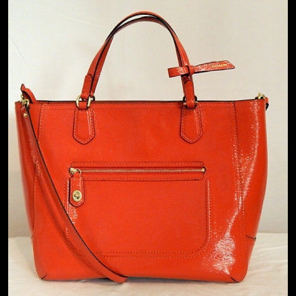 Coach Poppy Blaire Leather Handbag (Orange)