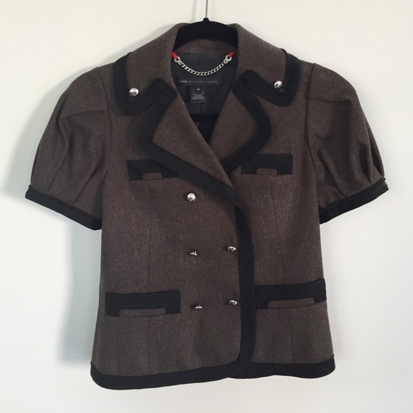 Marc by Marc Jacobs Cropped Brown Blazer