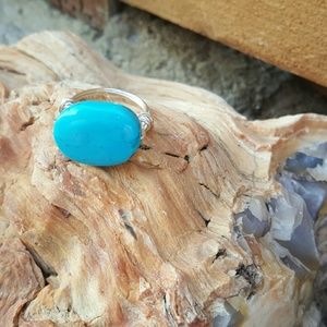 Turquoise Button Ring