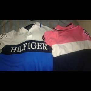 Tommy hilfiger polo ) w/ tag pink one left (xs)