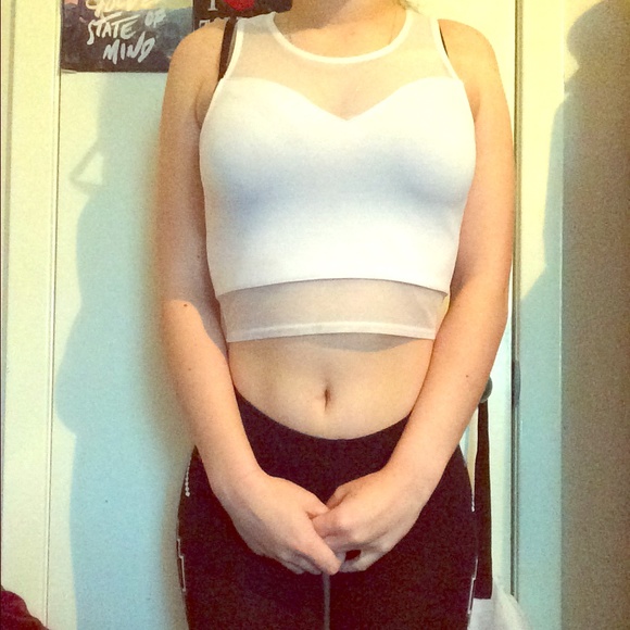 H&M White crop top