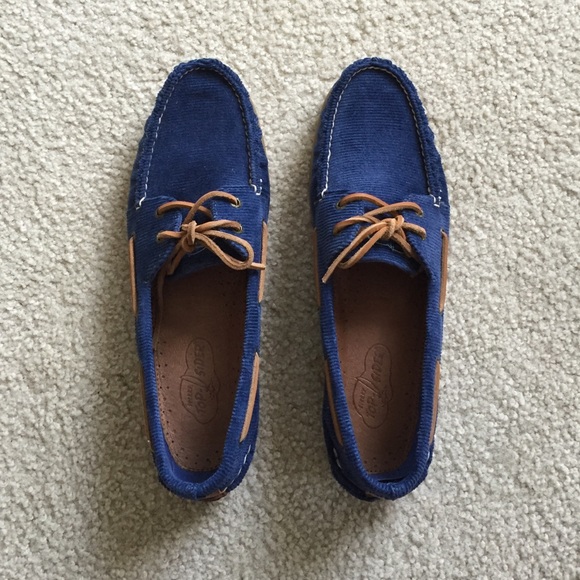 Navy Corduroy Sperry Topsiders Size 12
