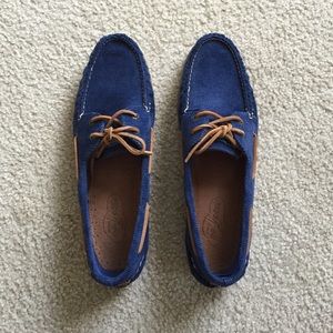 Navy Corduroy Sperry Topsiders Size 12