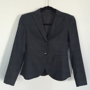 Theory Charcoal Gray Wool Blazer in Size 2