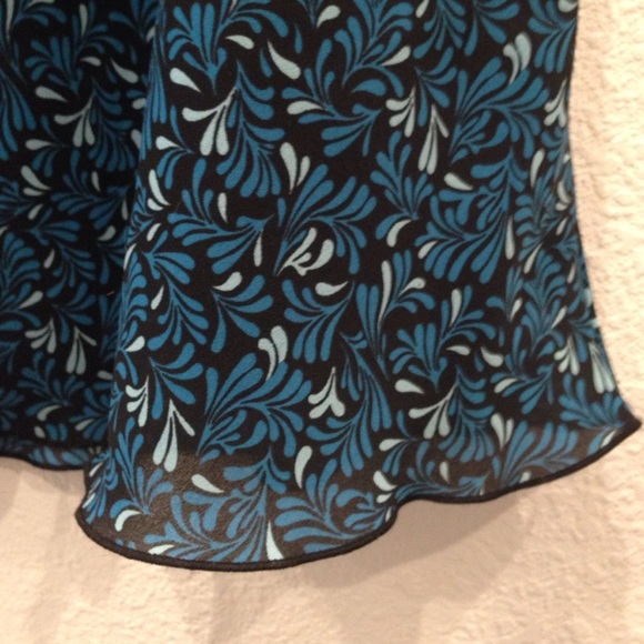 Vintage Worthington Blue and Black A-Line Skirt - Picture 3 of 4