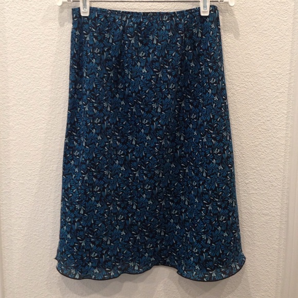 Vintage Worthington Blue and Black A-Line Skirt - Picture 4 of 4