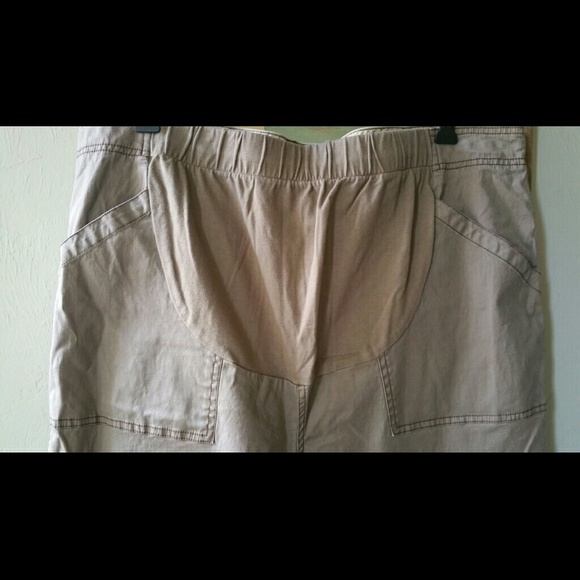 Maternity Mocha Khaki Pant - Picture 2 of 4