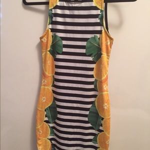 Top shop Lemon print bodycon dress