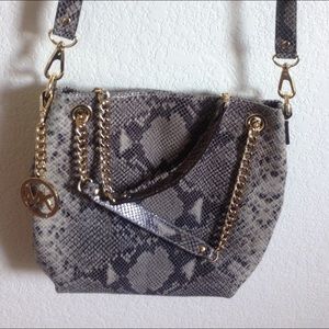 Michael Kors Snakeskin Grey Purse