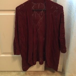 Wine Colored Cardigan