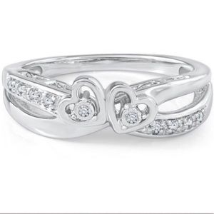 Diamond Double-Heart Ring