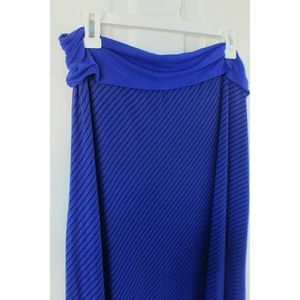 Gap Maxi Skirt in Blue with Black Stripes