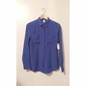 NWT Old navy royal blue button up~!