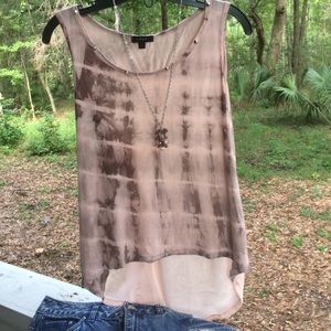 Rock out! Tie dye tank with studs. Medium