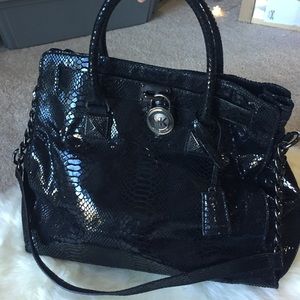 Michael Kors black with metallic chain
