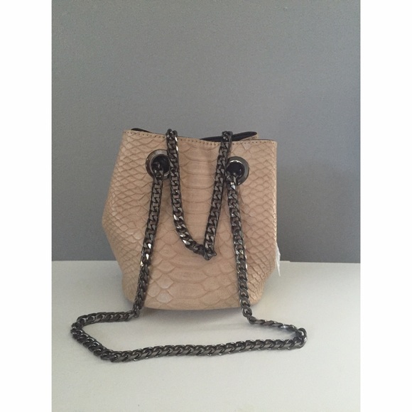 Deux Lux Handbags - 👑Sale👑Cream snake skin bucket bag