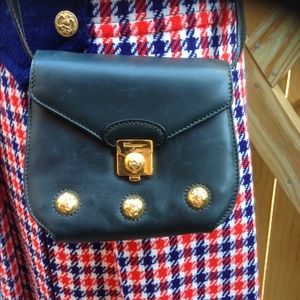 Salvatore Ferragamo vintage leather dark green bag