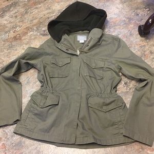 Delias green military style jacket.