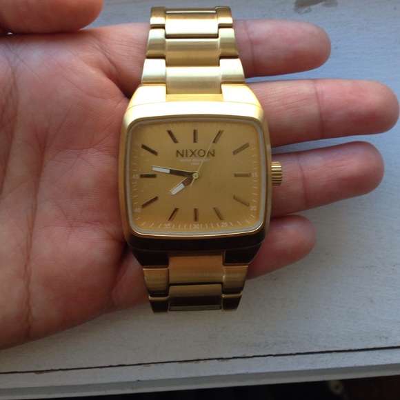 Gold Men's Nixon Manual watch