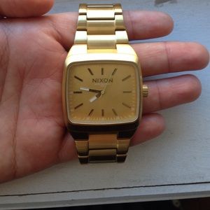 Gold Men's Nixon Manual watch