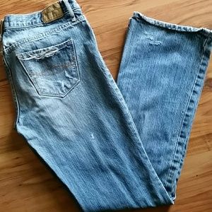 A&F Boot cut Destruction Denims