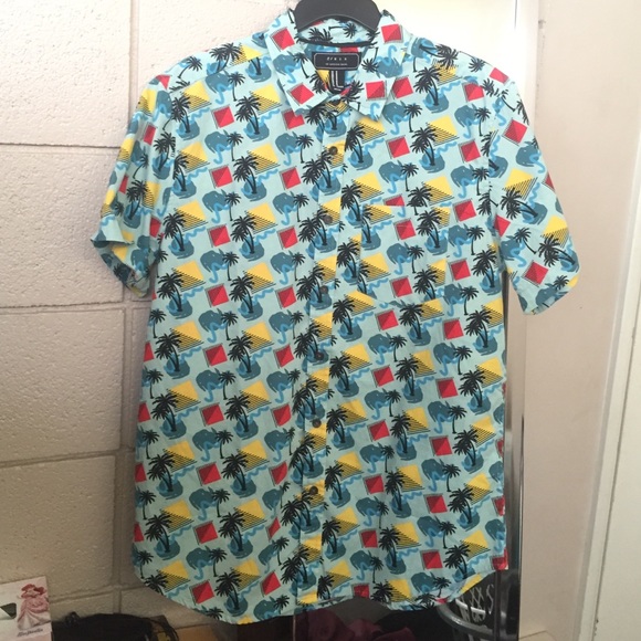 Forever 21 Men Size M 80s Collar Button up