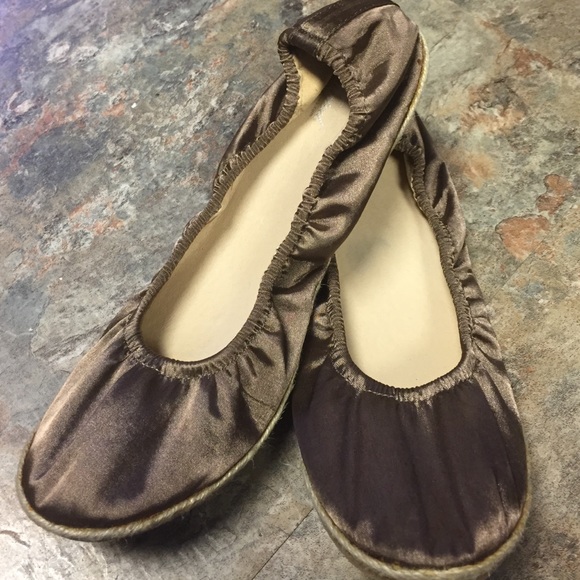 Champagne colored ballerina flats