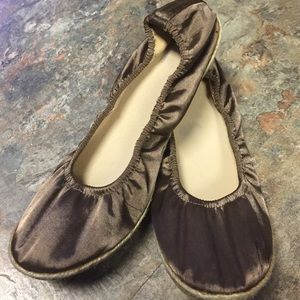 Champagne colored ballerina flats