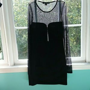 Sheer long sleeve bodycon dress