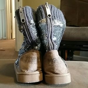 Vs sparkle slipper booties sz 8