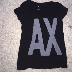 Black Armani exchange graphic