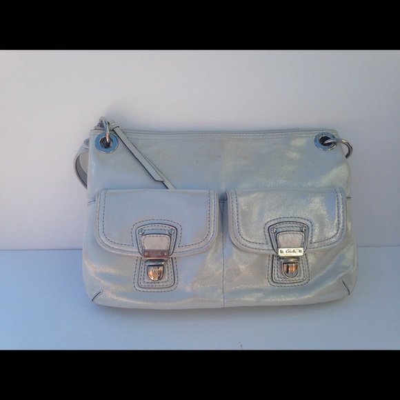 Coach Leather Poppy Hippie Pocket Zip Bag