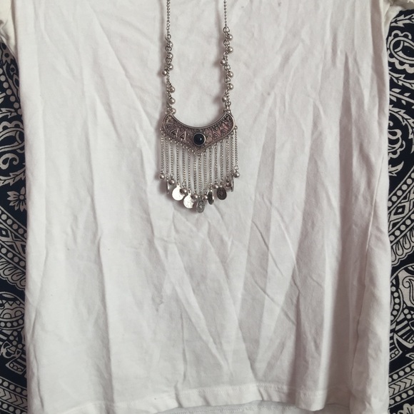 || black and silver necklace ||