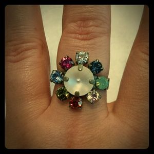 Sabika adjustable multi colored stone ring