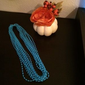 Vintage Blue Beaded Necklace