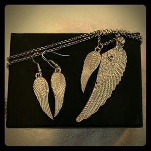 Winged Necklace and Earrings