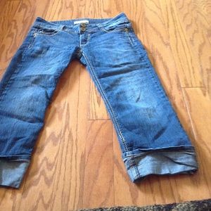 Blue jean capris